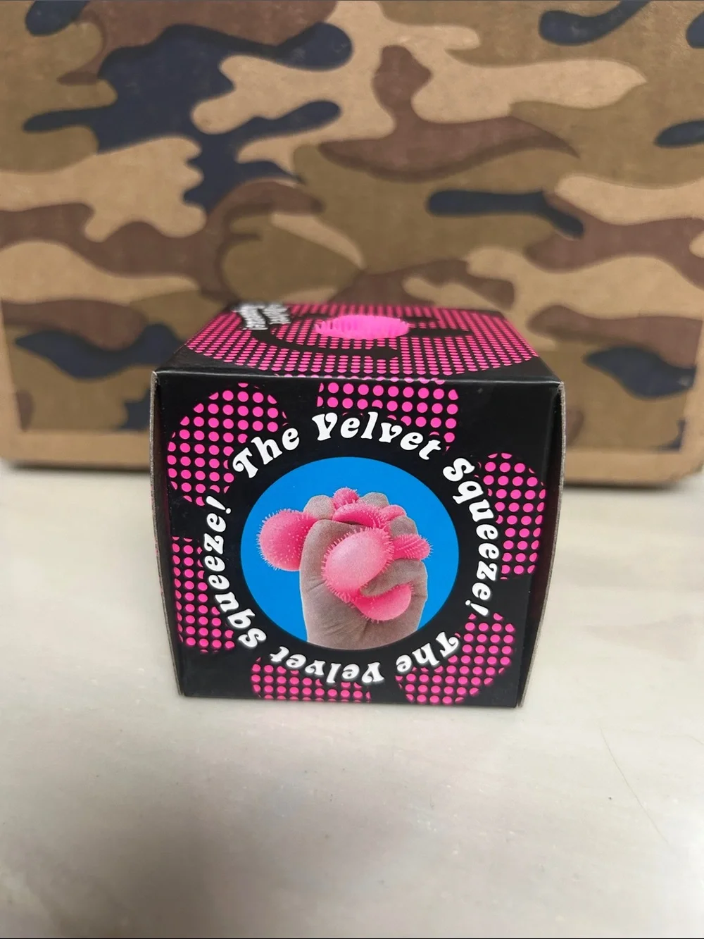 Pink Fuzz Ball Kids Stress Toy